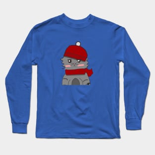 Cats with Scarves #6 - Cozy Cat Long Sleeve T-Shirt